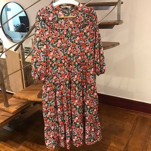 Zara floral maxi midi dress robe